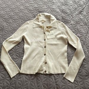 NWT Beautiful Cream Button Down top